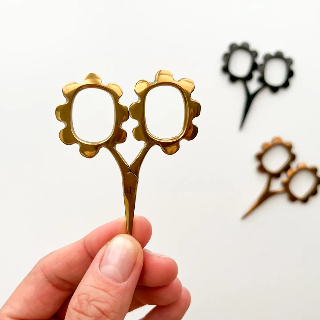 Small Flower Scissors - Gold