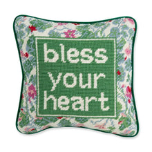 Load image into Gallery viewer, Bless Your Heart Needlepoint Pillow
