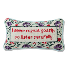 Load image into Gallery viewer, Gossip Needlepoint Pillow
