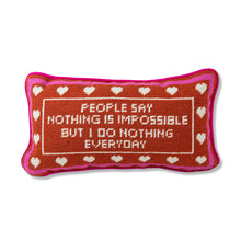 Load image into Gallery viewer, Nothing Is Impossible Needlepoint Pillow
